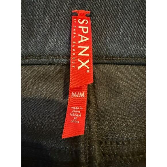 Spanx Ankle Skinny Jeans Womens Size Medium Dark Blue Shaping Pull On - Picture 3 of 7